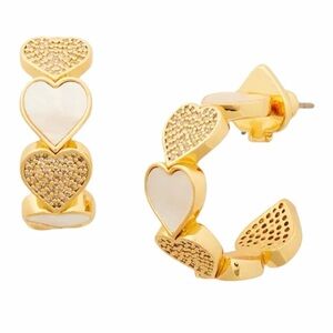 Kate Spade Take Heart Huggie Hoop Earrings